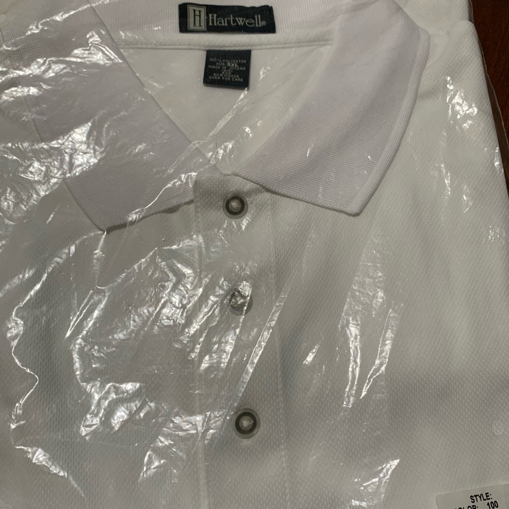 Hartwell White Polo Shirt 5X Short Sleeve - Picture 2 of 5